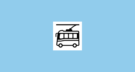 🚎 Trolleybus Emoji on Noto Emoji Font 15.0