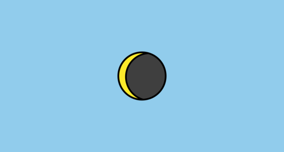 π Waning Crescent Moon Emoji on OpenMoji 12.2