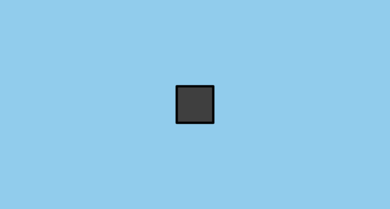 Black Medium-Small Square Emoji on OpenMoji 14.0