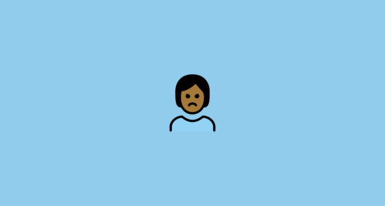 Openmoji Bug 🙎🏾 뾰로통한 사람: 진한 갈색 피부 Emoji on OpenMoji 14.0