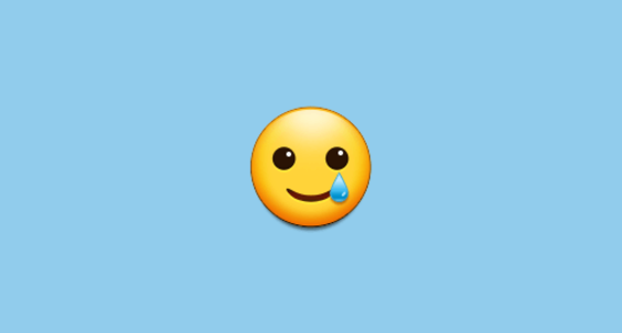🥲 Visage Souriant Avec Une Larme Emoji on Samsung One UI 4.0 January 2022