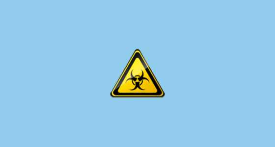 ☣️ Simbolo Del Rischio Biologico Emoji on Samsung Experience 8.1