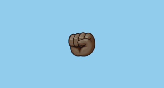 🏿 주먹: 검은색 피부 Emoji on Samsung Experience 8.1
