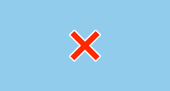 Cross Mark Emoji on SoftBank 2014