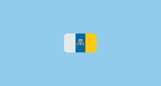 2 Sticker Flagge Kanarische Inseln – Selbstklebend, Wetterfest & Ideal Für Auto, Fahrrad, Laptop