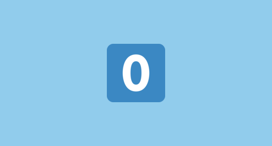 Zero Bitmoji 0️⃣ Keycap Digit Zero Emoji on Twitter Twemoji 11.0