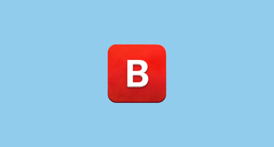 🅱️ B Button (Blood Type) Emoji on Twitter Emoji Stickers 13.1