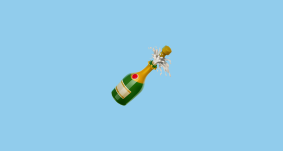 πΎ Fles Met Knallende Kurk Emoji on Twitter Emoji Stickers 13.1