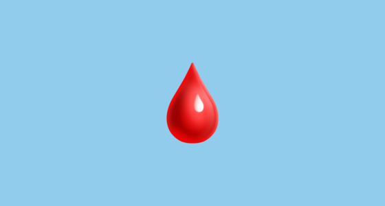 🩸 Drop of Blood Emoji on Twitter Emoji Stickers 13.1