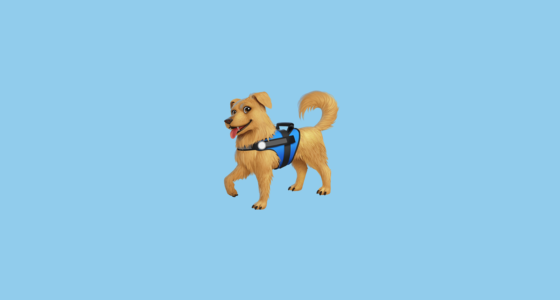 🦮 Guide Dog Emoji on Twitter Emoji Stickers 13.1