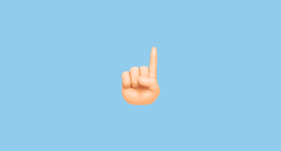 ☝🏻 Index Pointant Vers Le Haut: Peau Claire Emoji on Twitter Emoji ...
