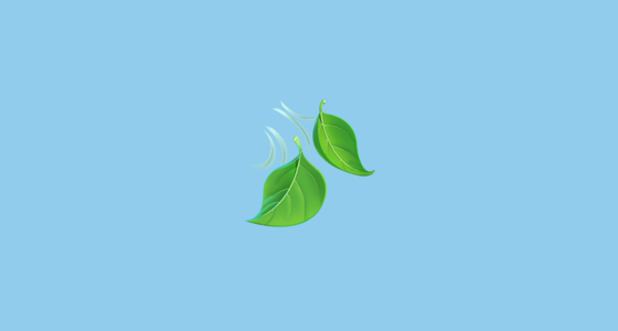 🍃 Leaf Fluttering in Wind Emoji on Twitter Emoji Stickers 13.1