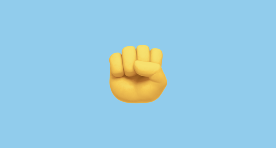 Poing Levé Emoji on Twitter Emoji Stickers 13.1