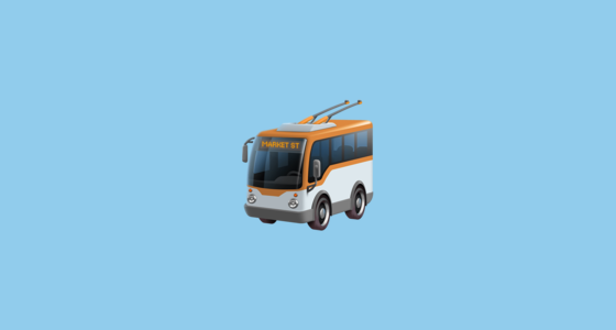 🚎 Trolleybus Emoji on Twitter Emoji Stickers 13.1