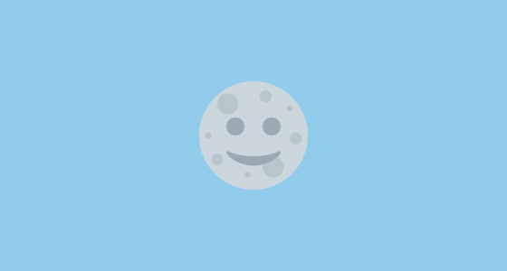 🌝 Full Moon Face Emoji on Twitter Twemoji 2.1