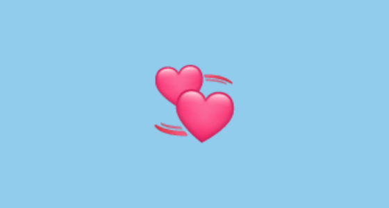 π Revolving Hearts Emoji on WhatsApp 2.17