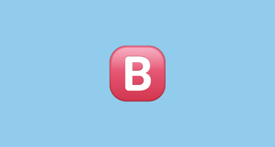 🅱️ B Button (Blood Type) Emoji on WhatsApp 2.19.352