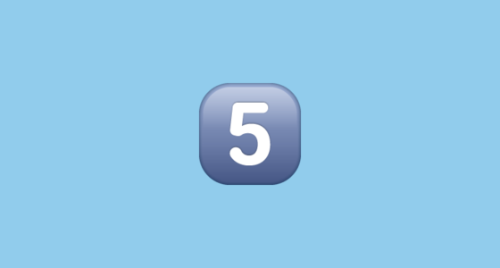 5️⃣ Keycap Digit Five Emoji on WhatsApp 2.21.16.20