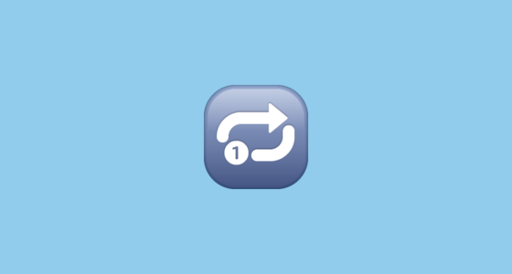 🔂 Repetir Una Vez Emoji on WhatsApp 2.21.11.17