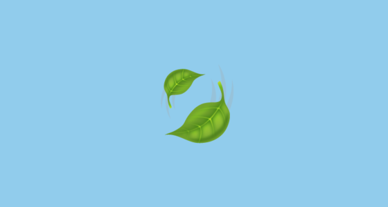 🍃 Leaf Fluttering in Wind Emoji on WhatsApp 2.22.8.79