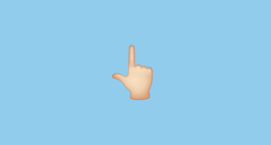 ππ» Backhand Index Pointing Up: Light Skin Tone Emoji on WhatsApp 2.23.2.72