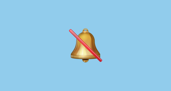 🔕 Bell with Slash Emoji on WhatsApp 2.23.2.72