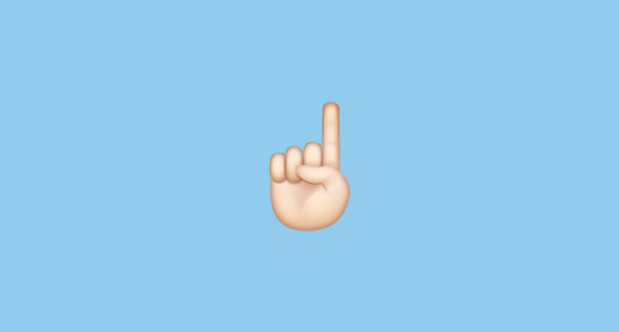 ☝🏻 Index Pointing Up: Light Skin Tone Emoji on WhatsApp 2.23.2.72