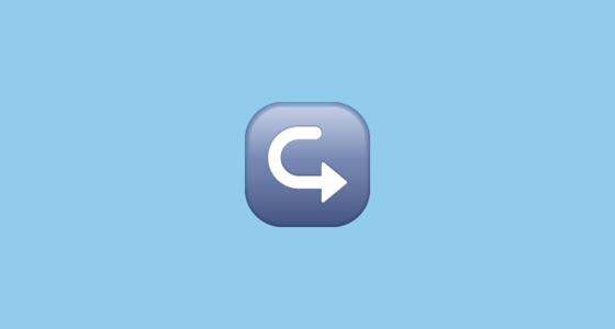 ↪️ Left Arrow Curving Right Emoji on WhatsApp 2.23.2.72