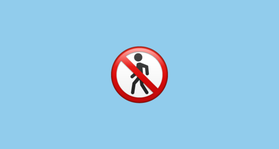🚷 Prohibido El Paso De Peatones Emoji on WhatsApp 2.23.2.72