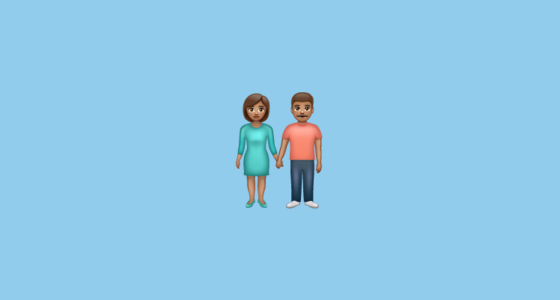 π«π½ Woman and Man Holding Hands: Medium Skin Tone Emoji on WhatsApp 2.23 ...