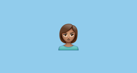 ππ½ββοΈ Woman Pouting: Medium Skin Tone Emoji on WhatsApp 2.23.2.72