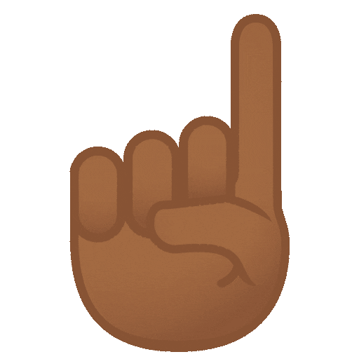 ☝🏾 Index Pointing Up: Medium-Dark Skin Tone on Noto Color Emoji ...