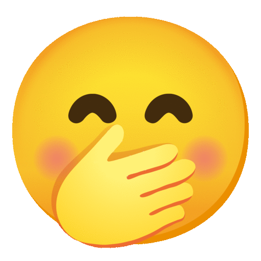  Smiling Face With Smiling Eyes And Hand Covering Mouth Emoji