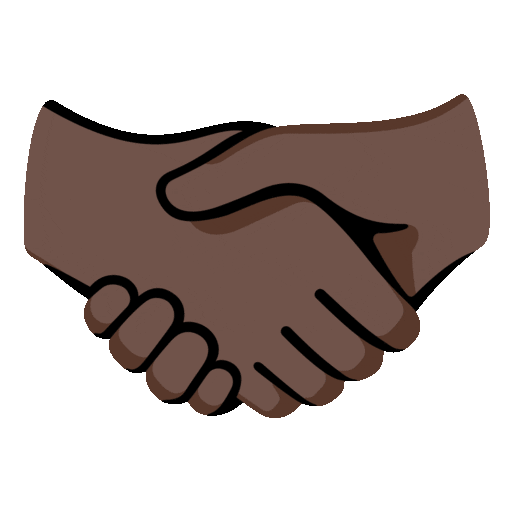 π€πΏ Handshake: Dark Skin Tone on Noto Color Emoji, Animated 16.0
