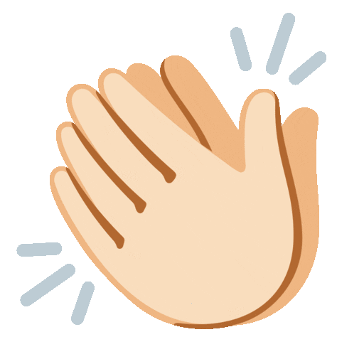 👏🏻 Clapping Hands: Light Skin Tone on Noto Color Emoji, Animated 17.0