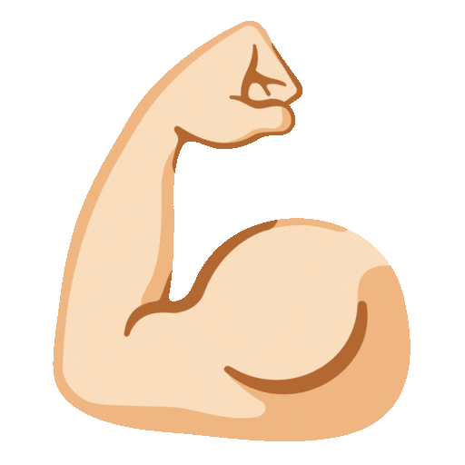 ๐ช๐ป Bรญceps: Pele Clara em Noto Color Emoji, Animated 17.0