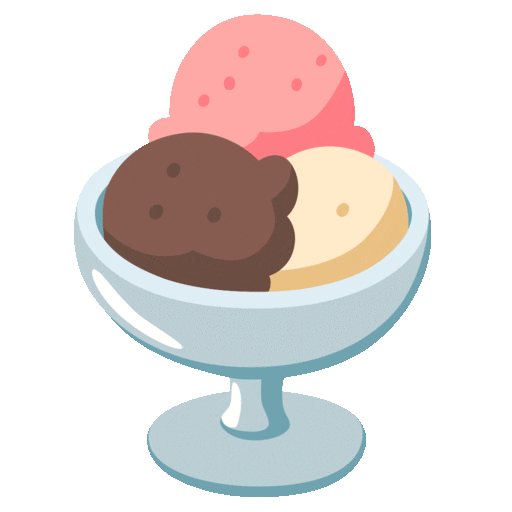 🍨 Ice Cream on Noto Color Emoji, Animated 17.0