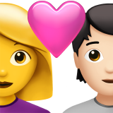 👩 ️🧑🏻 Pasangan Dengan Simbol Hati: Perempuan, Dewasa, Tiada Tona ...