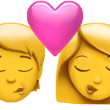 🧑 ️💋👩 Kiss: Person, Woman on Apple iOS 15.4