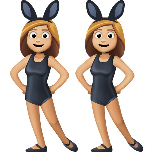 👯🏼 People With Bunny Ears, Type3 on Facebook 4.0