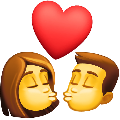 👩 ️💋👨 Kiss: Woman, Man on Facebook 14.0