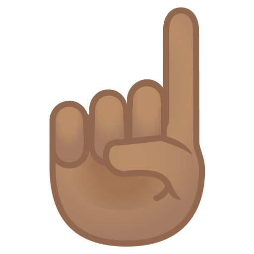 ☝🏽 Index Pointing Up: Medium Skin Tone on Google Noto Color Emoji ...