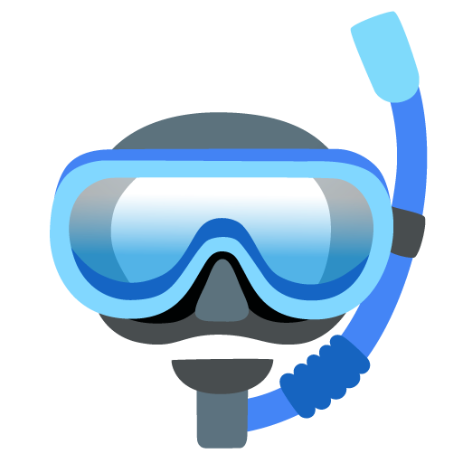 🤿 Diving Mask on Google Noto Color Emoji Android 12L