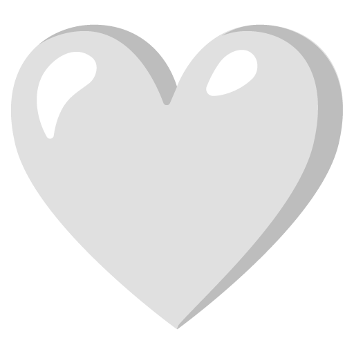 🤍 White Heart on Google Noto Color Emoji Android 12L
