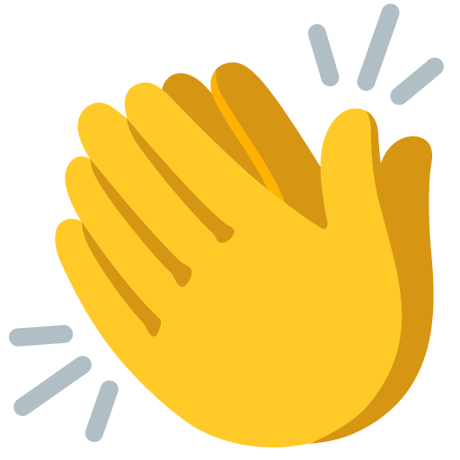 Smiley Handen 👏 Klappende Handen op Google Noto Color Emoji 15.1