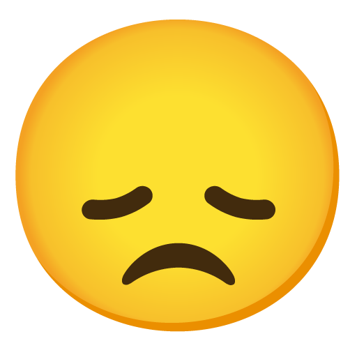 Google Noto Color Emoji 16.0의 😞 실망한 얼굴