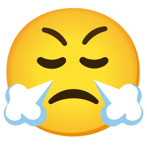 😤 Face with Steam From Nose on Google Noto Color Emoji 16.0