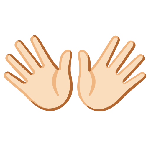 ππ» Open Hands: Light Skin Tone on Google Noto Color Emoji 16.0