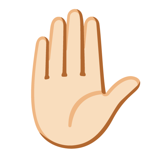 🏻 Raised Hand: Light Skin Tone on Google Noto Color Emoji 16.0