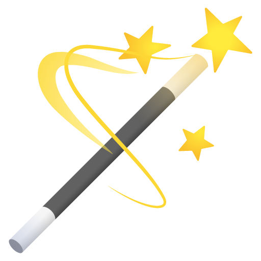 Google Noto Color Emoji 16.0 June Update上的🪄 魔棒